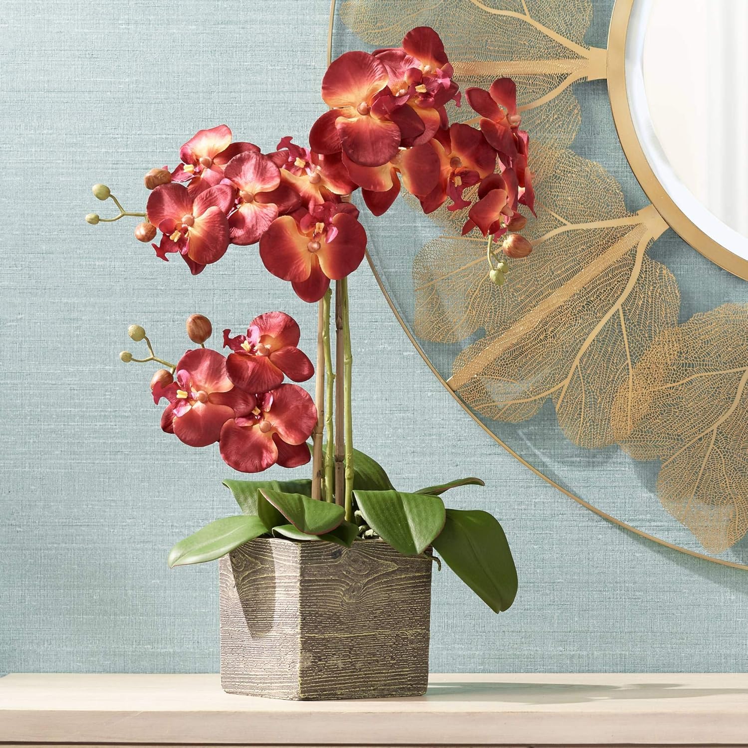 Studio 55D Potted Silk Faux Artificial Flowers Arrangement