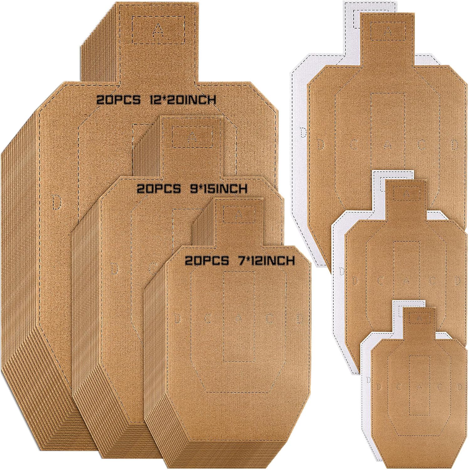 Ireer 60 Pcs Cardboard Targets for Shooting Target