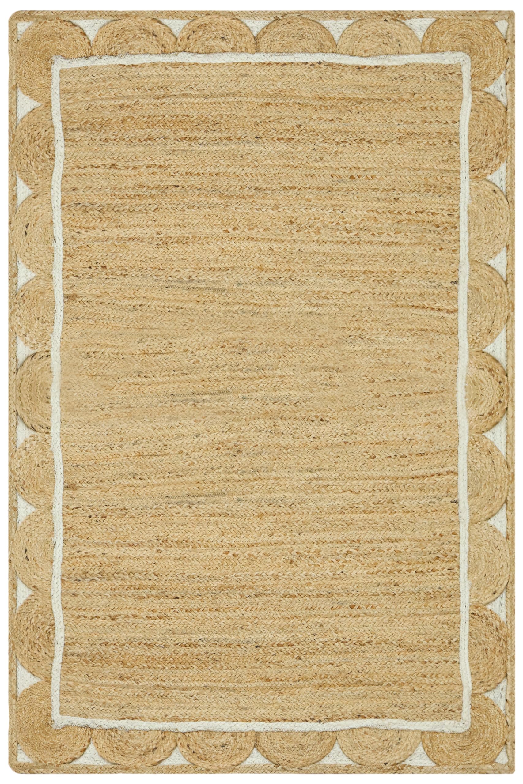 Tapis en jute tressé idéal pour petite chambre ou salon bohème