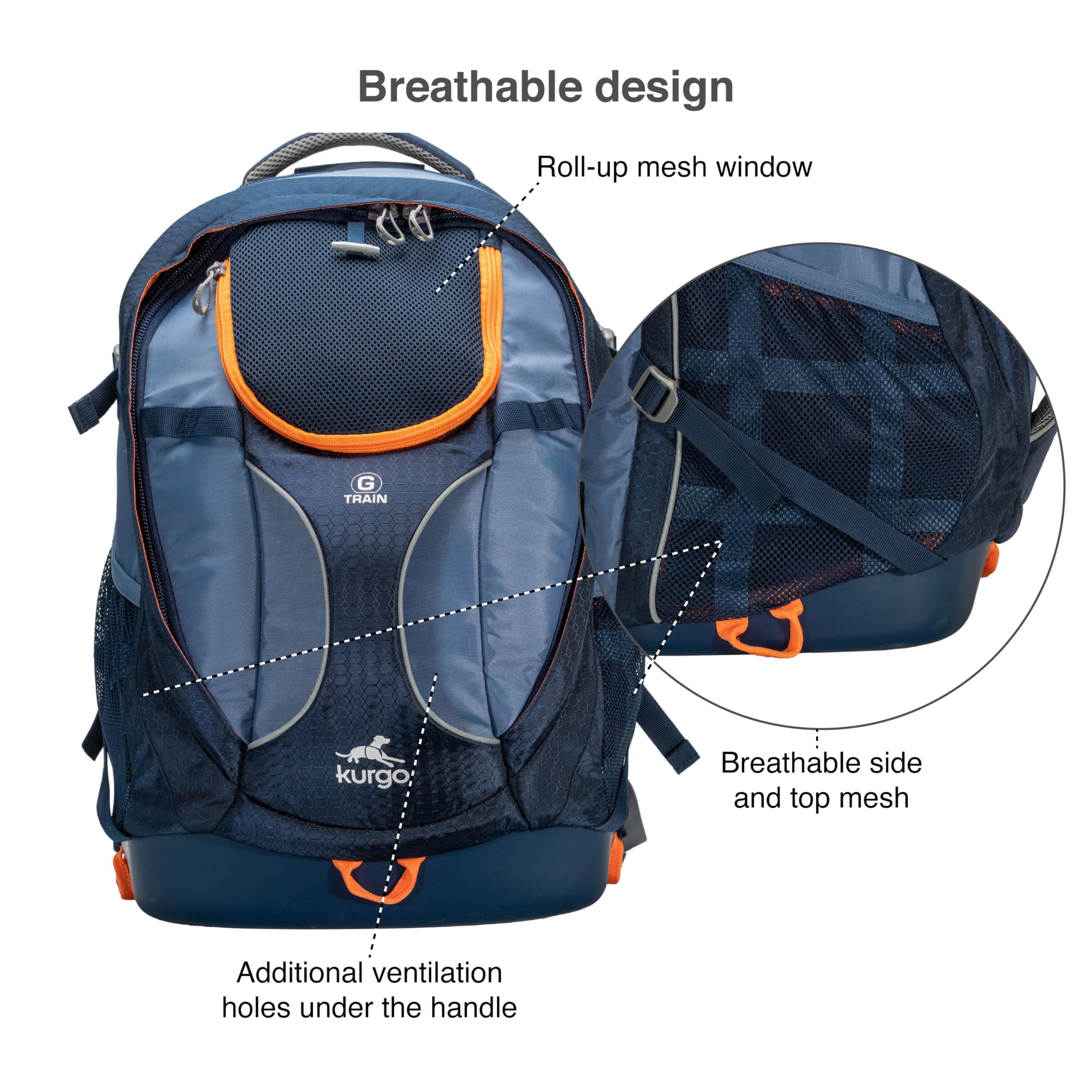 KURGO - Plecak G-Train K9, Color Navy - (729849174740)