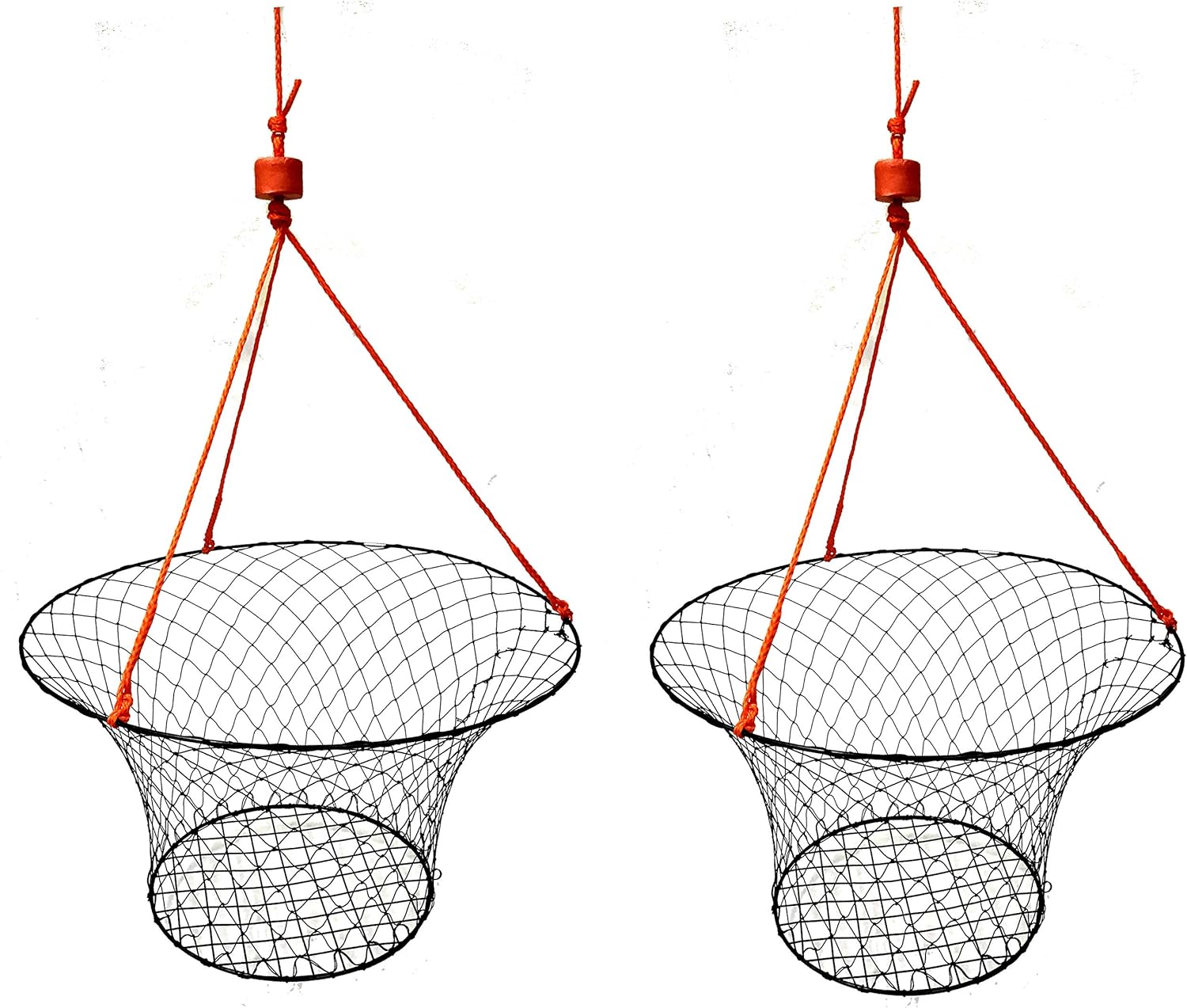 Super Brands 2-Pack of KUFA Vinyl Coated Steel Ring Crab Trap (Size:ø30) with 50' Rope CT90x2