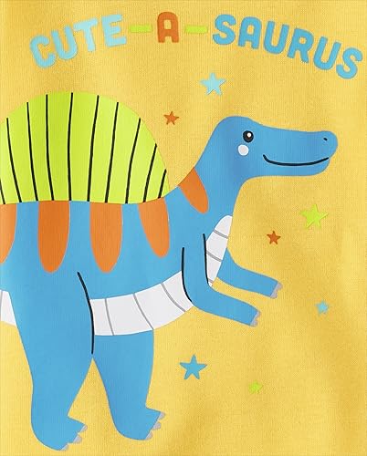 Miniatura 2 de The Children's Place Conjunto de pijama de 2 piezas de camiseta de manga corta y pantalones ajustados para bebés y niños pequeños, 100% algodón