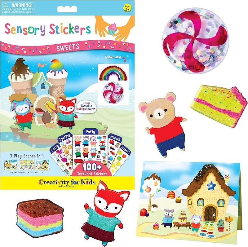 Creativity for Kids Sensory Stickers: Sweets - Sticker Activity for Kids, Sensory Play for Toddlers (Ages 3+)