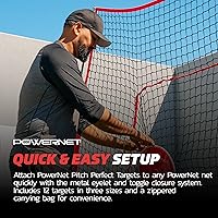 Vista 6 de PowerNet Pitch Perfect Targets & Strikeout Bundle, Softball Baseball Training Equipment Attachment for Baseball Net, Improve Throwing with Strike