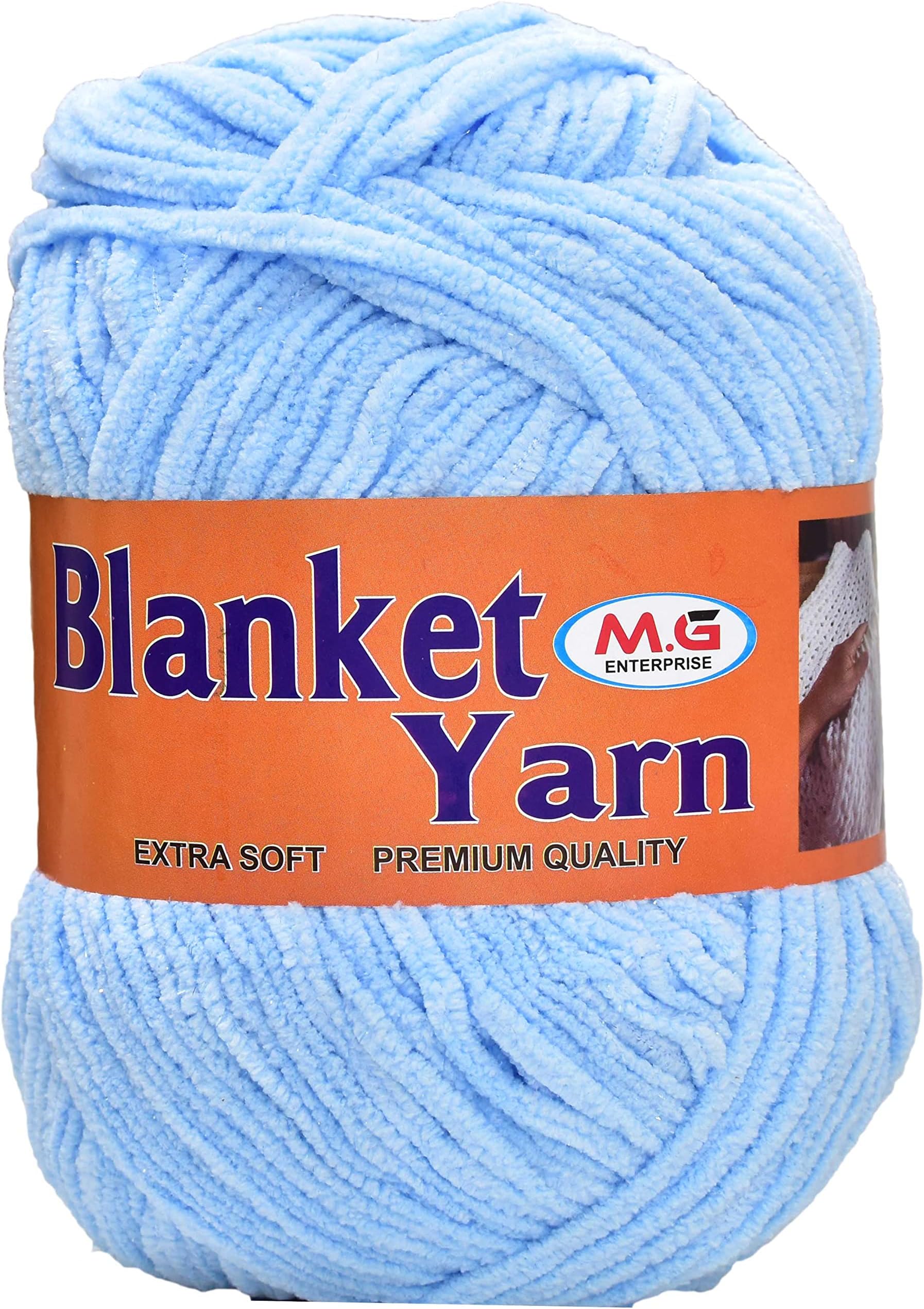 M.G ENTERPRISE Blanket Yarn Sky WL 200 gm Thick Chunky Knitting Wool Yarn. HT