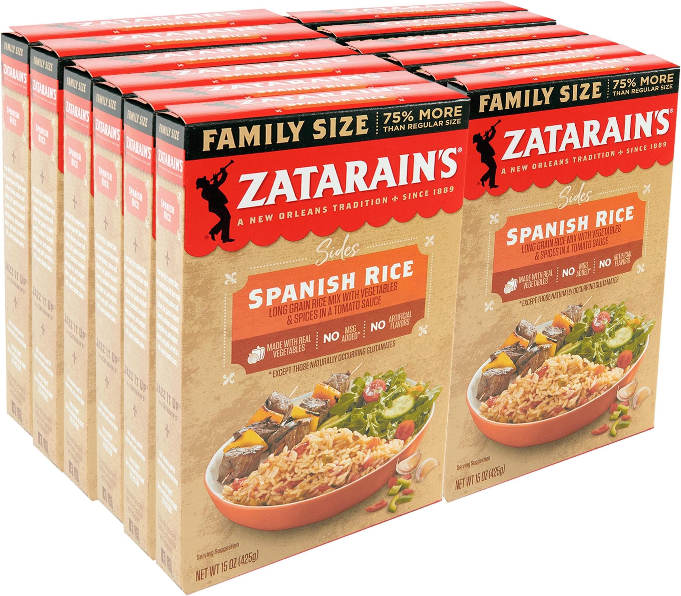Zatarain's Family Size Spanish Rice, 15 oz (Pack of 12