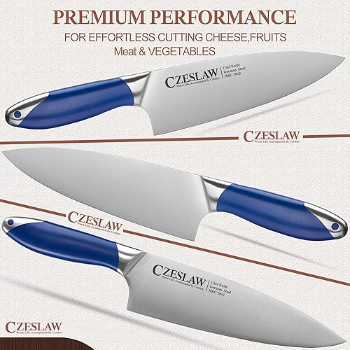 Miniatura 6 de Cuchillo de chef 2 piezas, cuchillo de chef de 8 pulgadas y cuchillos de cocina de 5 pulgadas, cuchillo de chef japonés profesional afilado, forjado