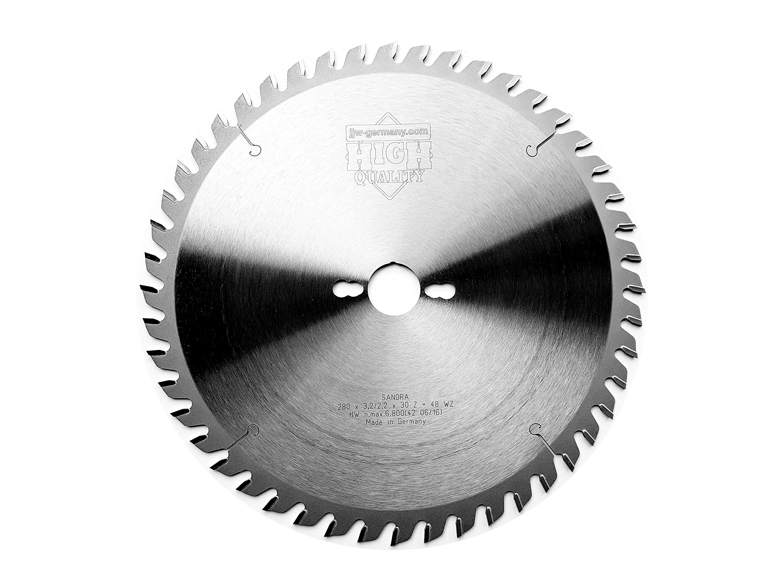 jjw-germany HM Hoja de sierra circular Sandra 280 x 30 z = 48 Wz para Mafell Erika 65 o FUS85, 1 pieza, 4250980600707