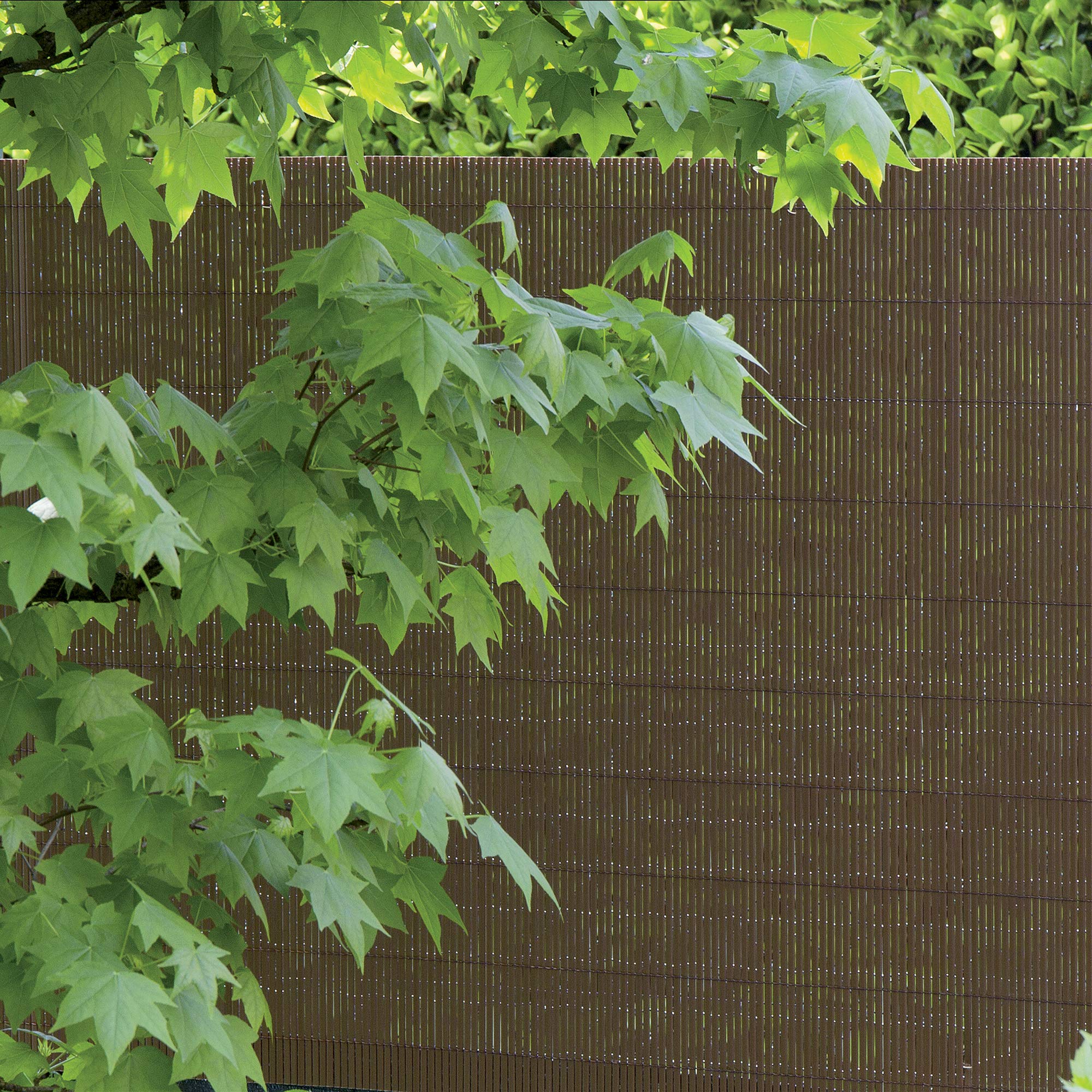 TENAX Colorado 1,50x5 m Marrone, Canniccio Sintetico a Canne Intere da 7mm, Schermante Frangivista in PVC per Giardino, Balcone e Terrazza