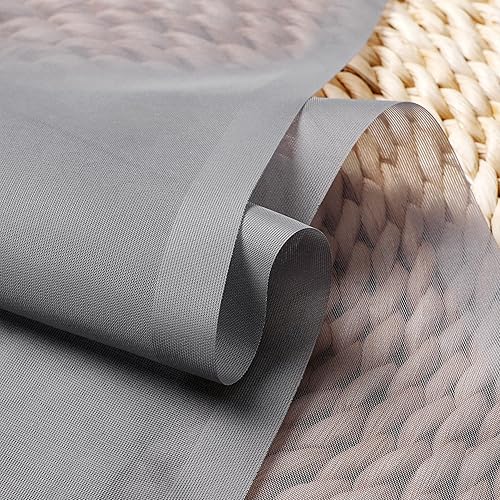 Miniatura 5 de OWENIE 2 paneles de cortinas traslúcidas grises de 72 pulgadas de largo, cortinas de gasa transparente con doble bolsillo para barra, cortinas de