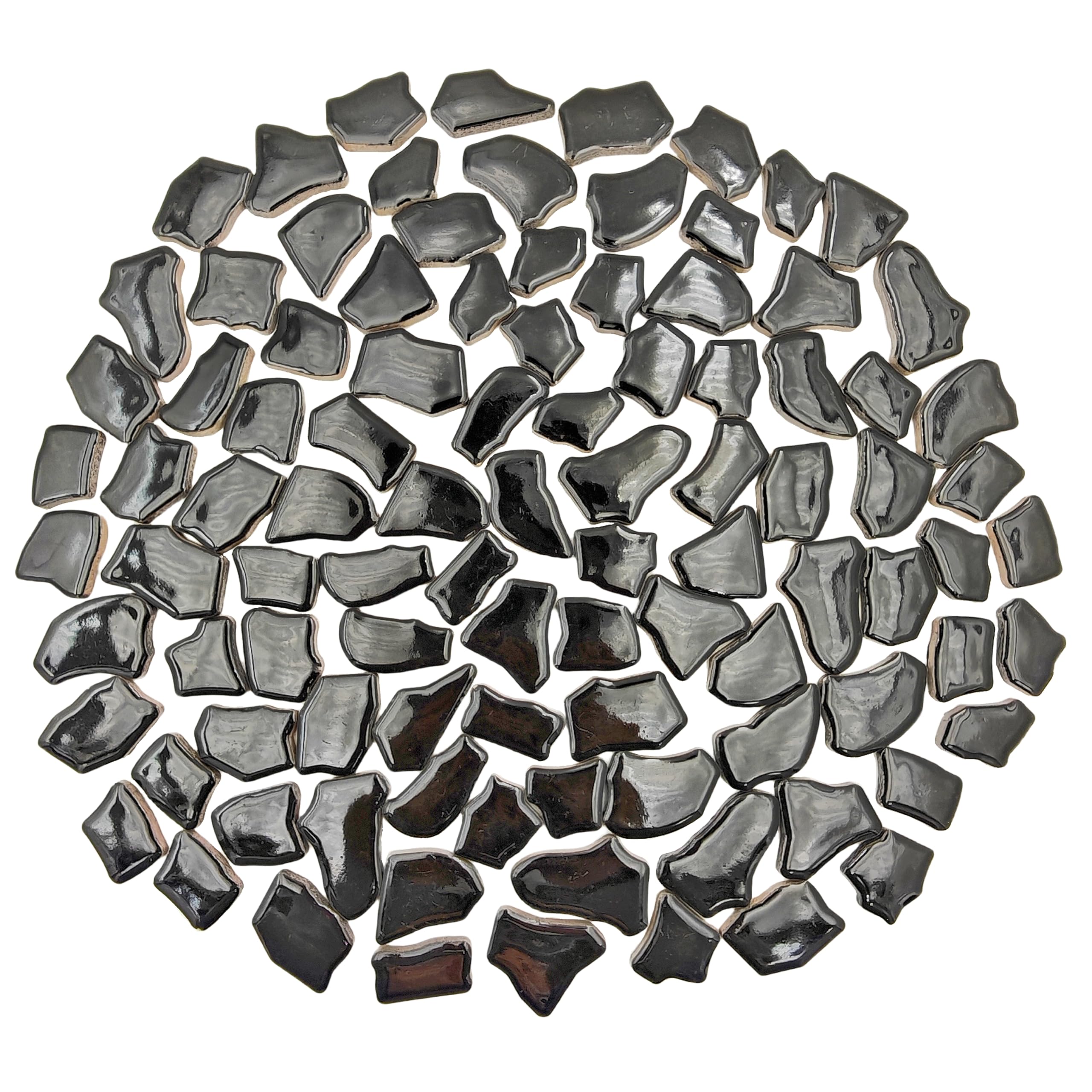 500g Irregular Ceramic Mosaic Tiles For Crafts - Iridescent Tangerine, DIY Home Decoration Supplies - View #11