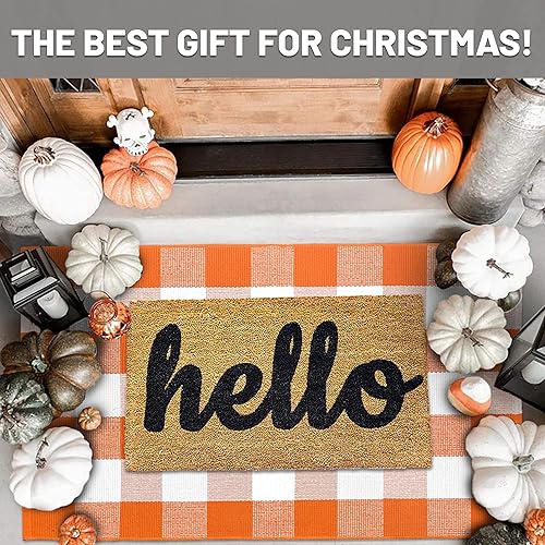 Miniatura 10 de IOHOUZE Buffalo - Tapete a cuadros de 24 x 36 pulgadas, tapete lavable para decoración de porche delantero, tapete de bienvenida de primavera y