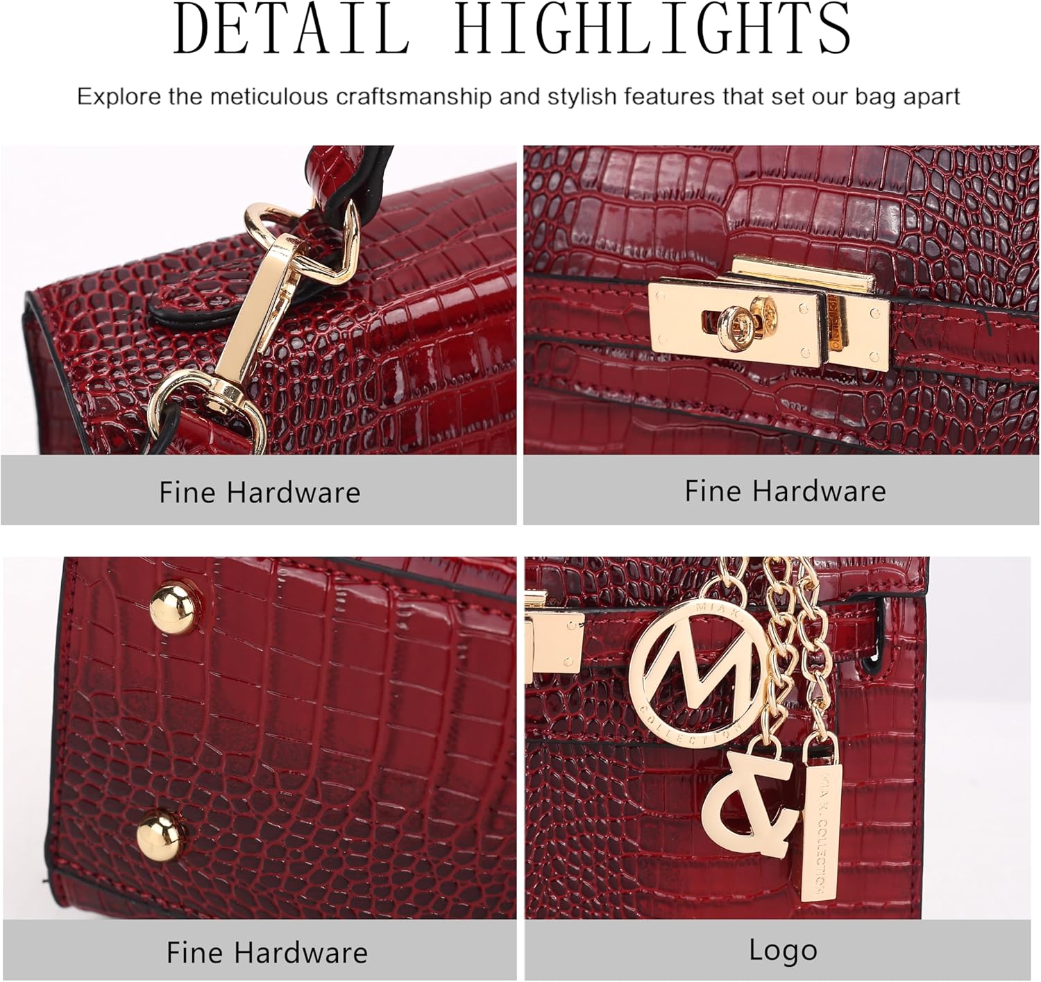 MKF Collection Satchel Bag for Women, Vegan leather Crossbody Bag Handbag Top-Handle Purse By Mia K - Image 7