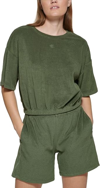 Calvin Klein Jeans Short-Sleeve Sweatshirt Thyme XS