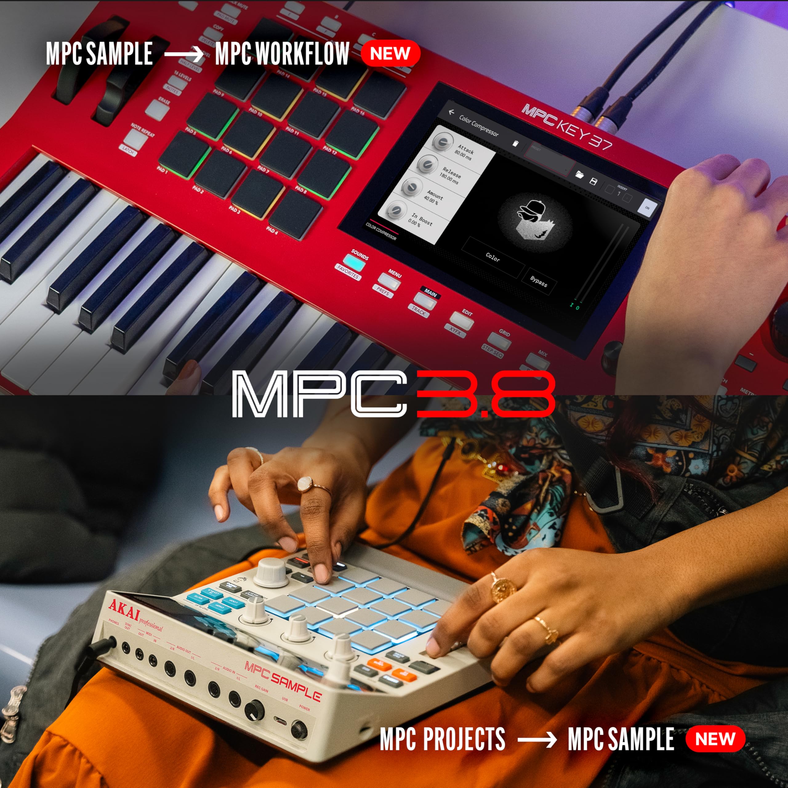Akai Professional MPC Key 37 – Workstation de Produção Standalone Akai Professional MPC Key 37 – Workstation de Produção Standalone