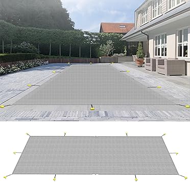 Coarbor 18'x36' Winter Pool Safety Cover Rectangle Mesh Pool Cover