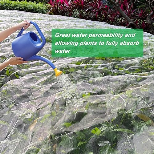 Miniatura 6 de Red de jardín, 10 x 50 pies, malla de jardín ultra fina con 36 clips, red de protección de barrera de cubierta de fila para pájaros animales, red de