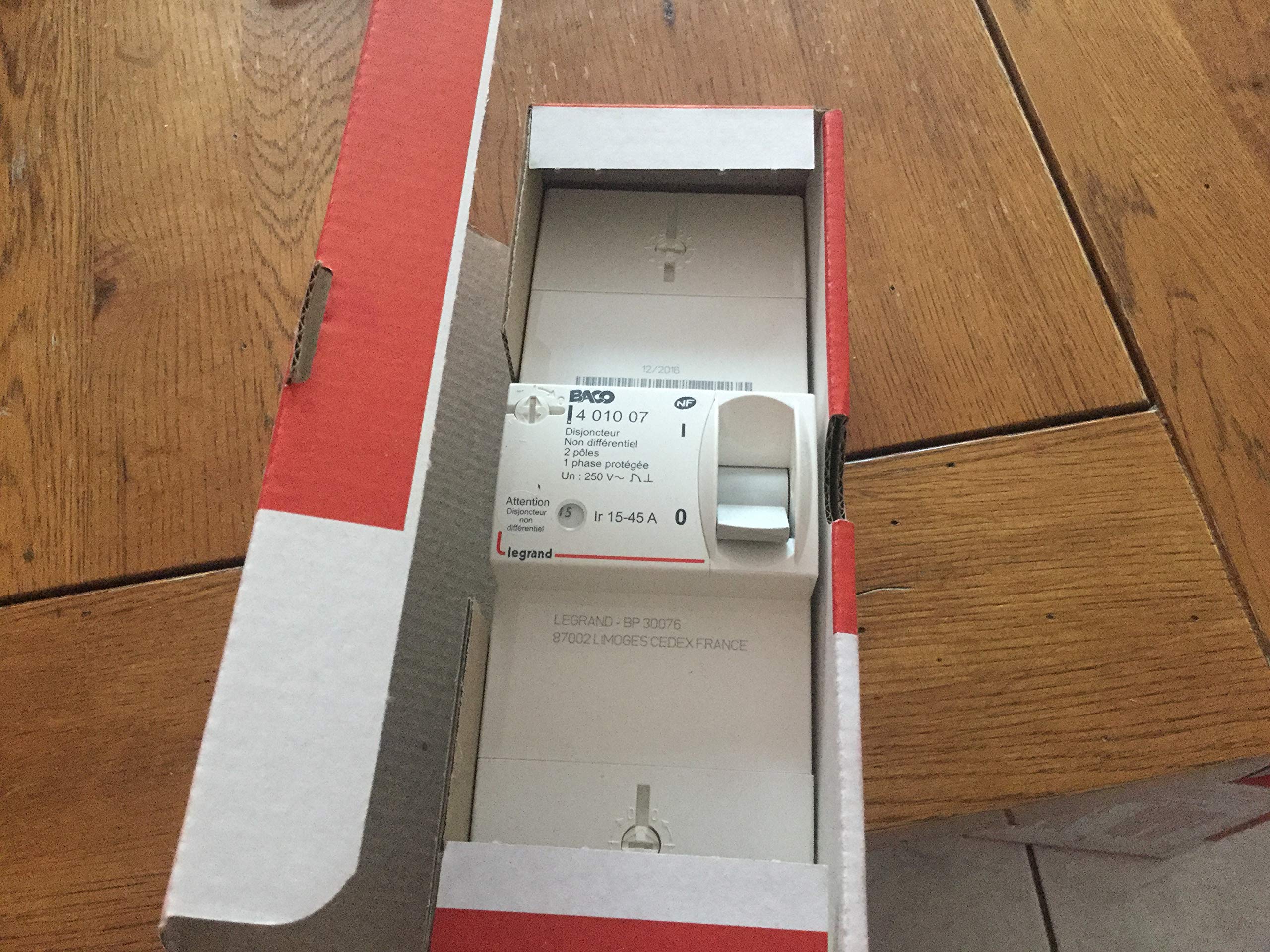 Disjoncteur Enedis - non différentiel - 2P - 45 A
