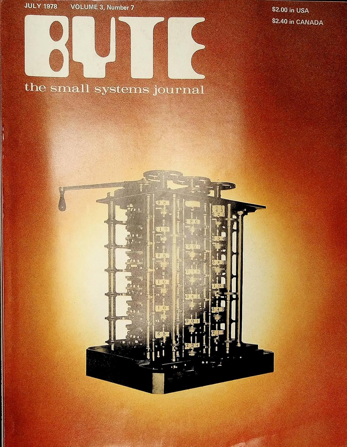BYTE Small Systems Journal Technology Magazine July 1978 Vol 3 #7 Axiom ...