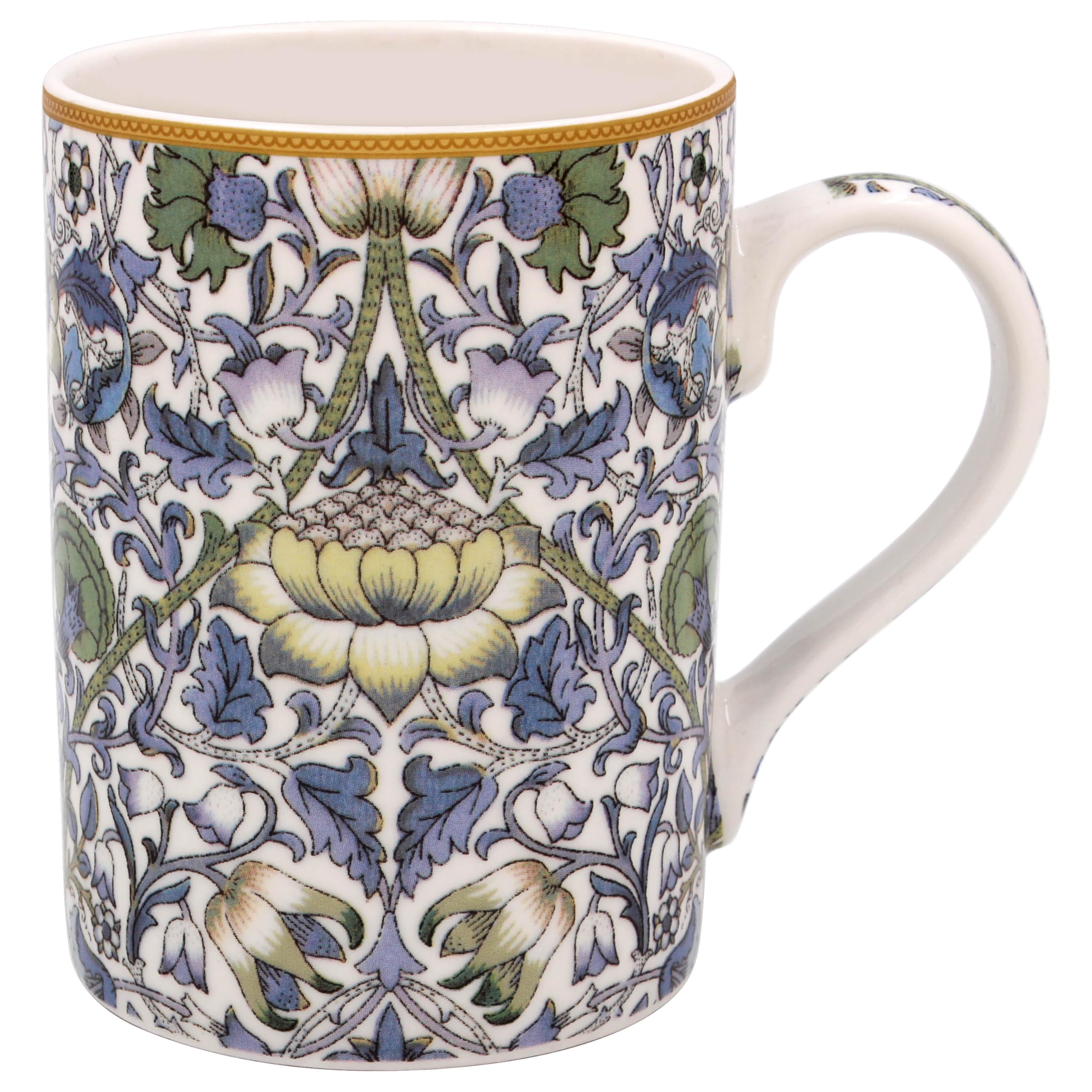 Fine China Mug Coffee Cup Lodden Flower W.morris Floral Lavender Design Gift Box from B&Q