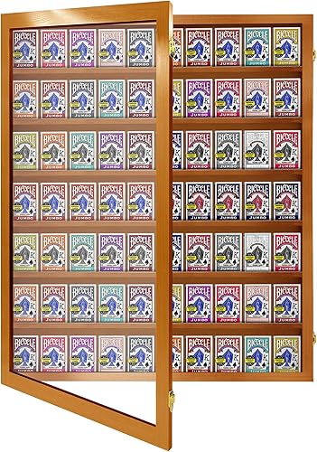 PENNZONI Card Deck Display Case - Holds 70 Playing Cards, Trading Card Display, Acrylic Wall Display Case, Playing Card Case for Pokemon Cards  4.5"