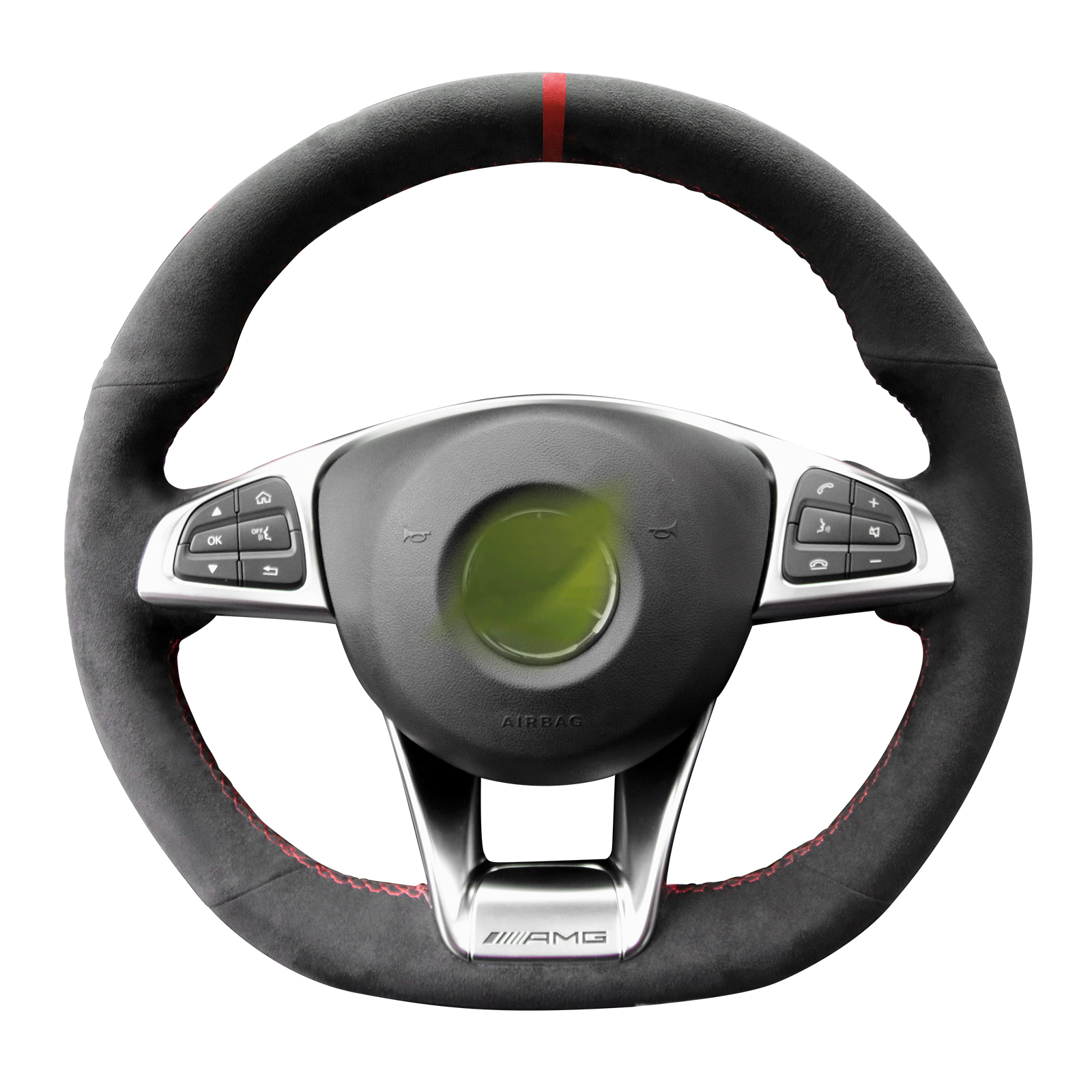Conjunto De Volante De Carro Em Alcantara Para Mercedes Benz AMG Cls Glc Gle Gls Gla Cla W204 W205 W177 W206 W213 W217 W I.1540220655