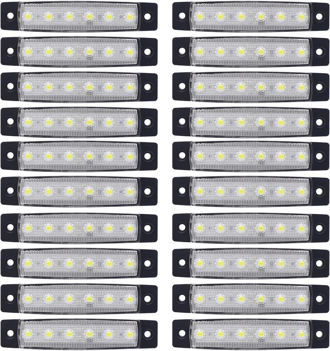 30 pcs 12V 6 LED SMD RED Orange White SIDE MARKER LIGHT POSITION TRUCK