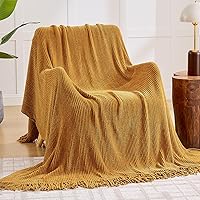 Vista 15 de inhand Knitted Throw Blankets for Couch and Bed, Soft Cozy Knit Blanket with Tassel, Black Lightweight Decorative Blankets and Throws, Farmhouse