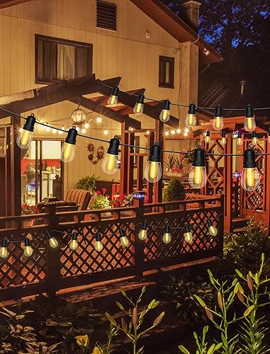 Miniatura 8 de GOOTHY Cadena de luces LED de 30 pies con 10 bombillas inastillables para patio al aire libre, jardín, decoración de bistró