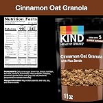 KIND Healthy Grains Grappes de granola, Avoine de cannelle avec graines de lin, 11 Sacs d'once, 3 Nombre