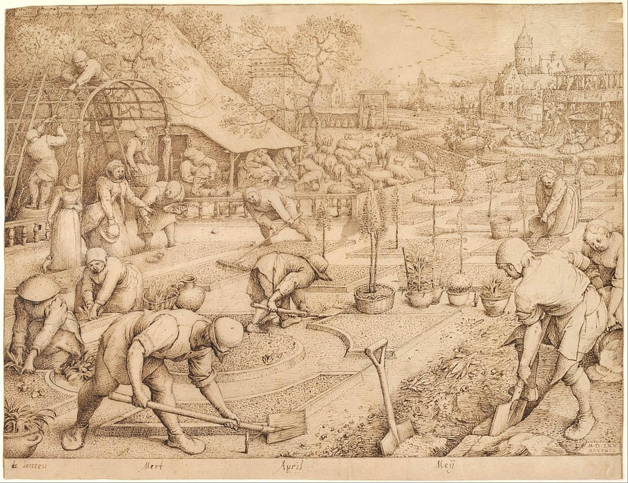 ARTXLXXBN Famous Art Print Poster Vintage Wall Art Spring by Pieter Bruegel the Elder Canvas Art Poster for Home Decor 60x90cm