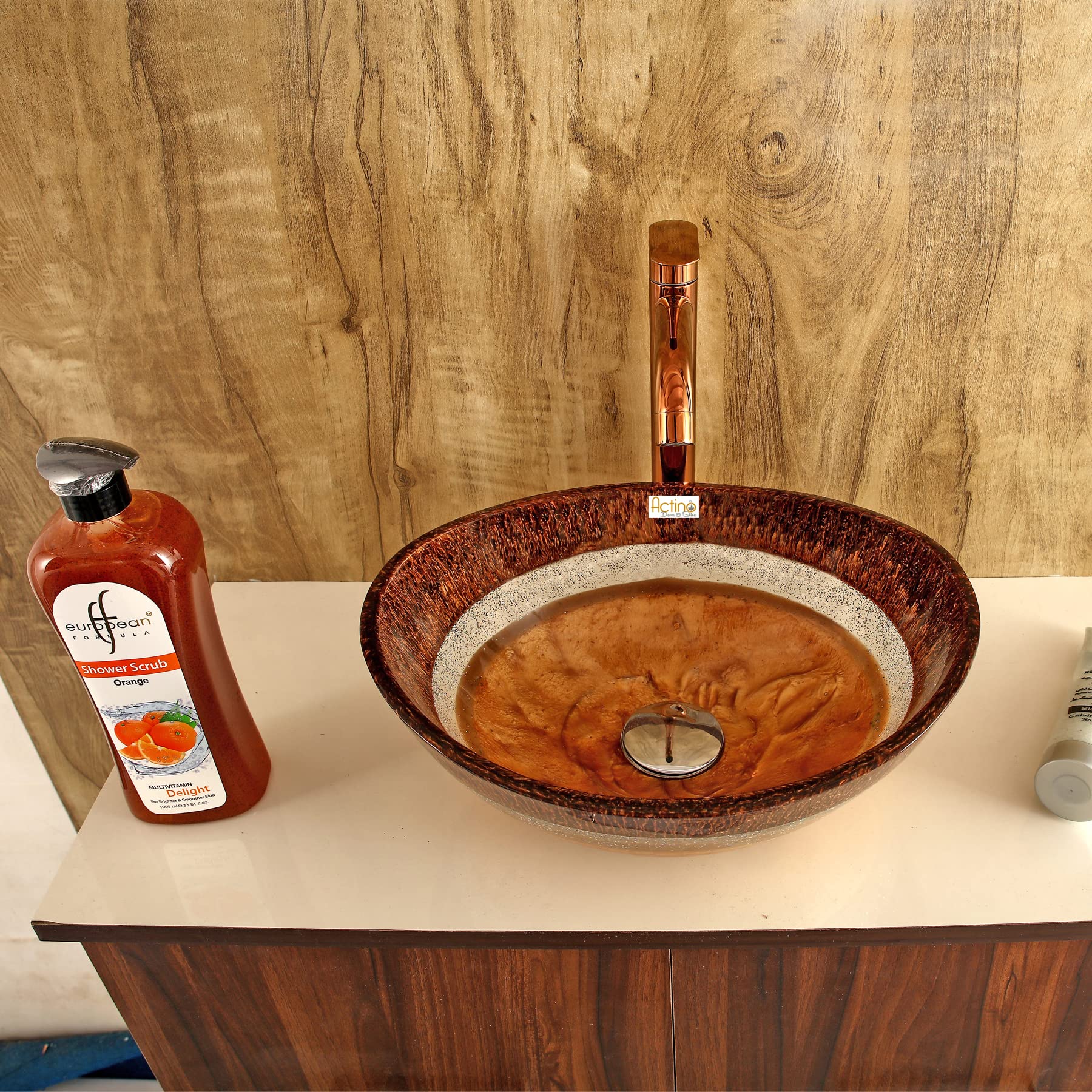 Noble Resin Pebbles Premium Finish Oval Designer Wash Basin Countertop Tabletop For Living Room Hotel Lobby Bathroom Basins/Vessel/Sink/Wash Basin (12x17Inch) Brown and gold (B08W1N8P2B) Amazon Price History, Amazon Price Tracker