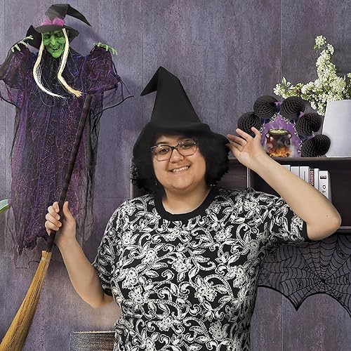 Satin-Soft Black Witch Hat