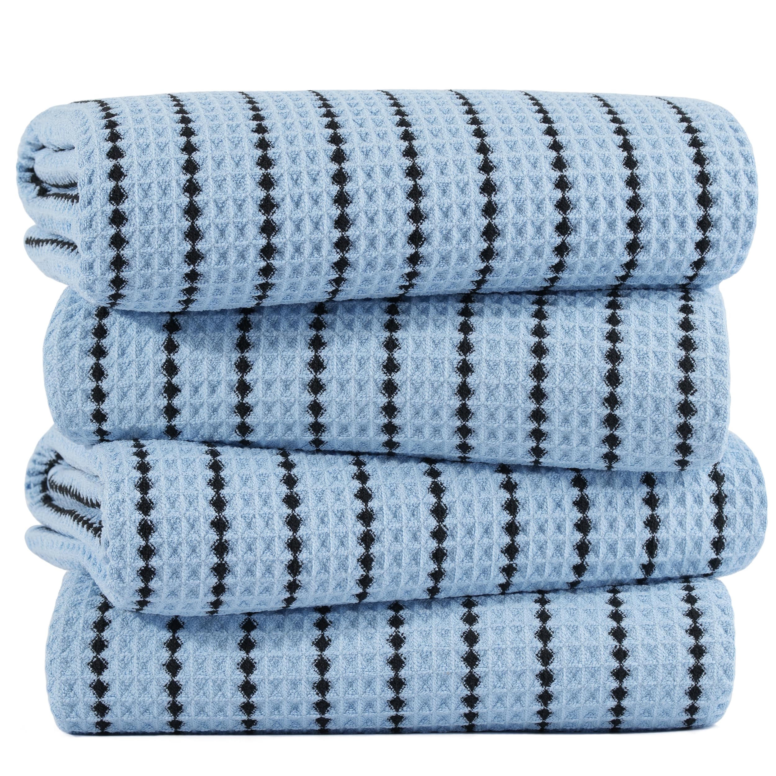 POLYTE 430 GSM Microfibre Quick Dry Waffle Bath Towel, 76.2x152.4 cm — image 1