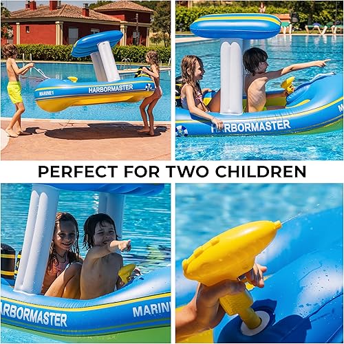 Miniatura 6 de Zone Tech - Flotadores inflables para piscina para niños, para niños pequeños, patrulla principal del puerto, flotador inflable para piscina,
