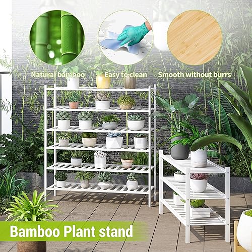 Miniatura 57 de BMOSU - Estante de zapatos pequeño apilable de 3 niveles de bambú premium, organizador de almacenamiento para pasillo, armario, sala de estar y