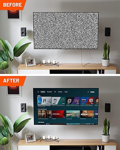 Miniatura 9 de ECHOGEAR Ocultador de cable de TV  Kit de gestión de cables mini en pared de 2.5 pulgadas, corrector de cables para televisores montados en la