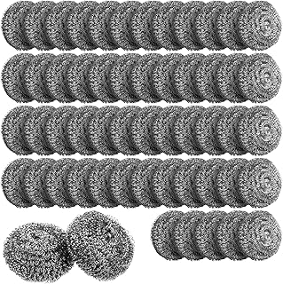 150 Pieces Stainless Steel Scourers Bulk Steel Wool Scrubbers Small 10 gram Metal Sponges Wire Scouring Pad for Stoves, Pots, Pans, Oven, Cooker Hoods for Kitchen Bathrooms(Separately Packaged)