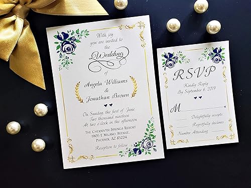 Miniatura 7 de Insertos impresos personalizados para invitaciones de boda emergentes. Tarjetas de invitación personalizadas y RSVP con sobres