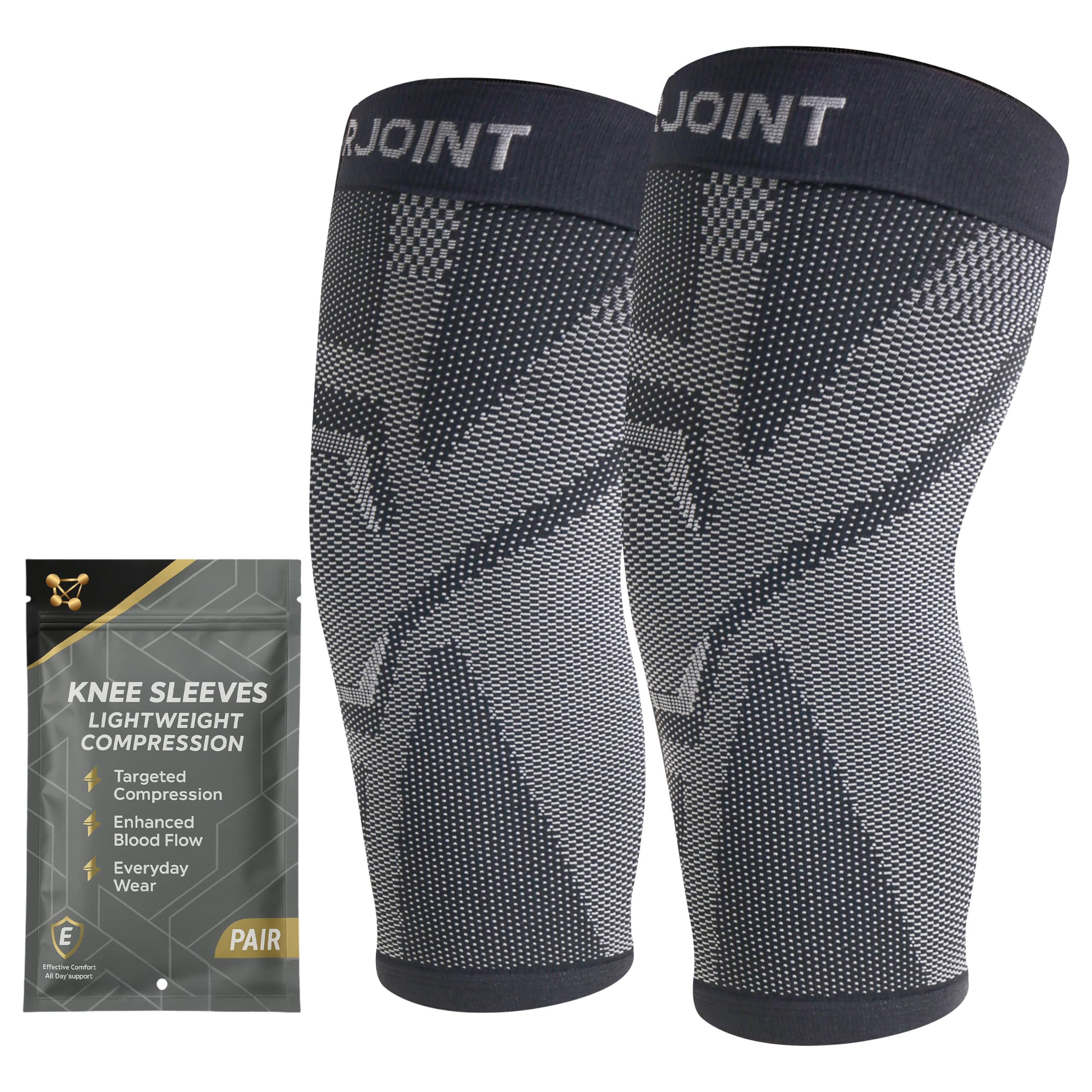 CopperJoint Pull On Knee Brace Women & Men Workout - Copper Infused Knee Sleeves for Men, Elastic Compression Knees Support Braces for Fitness, Volleyball, Basketball, Running, Sports - XXL