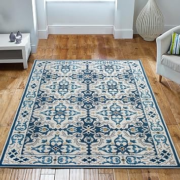 Imperial Rooms Area Rugs Living Room Large 160x230 Cm - Vintage Rugs Bedroom Non Shedding Modern Floor Carpet Traditional Design Super Soft Large Rug - Easy Care Luna