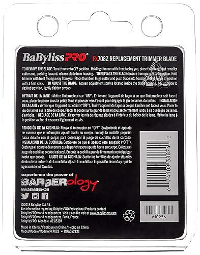 Miniatura 3 de BaBylissPRO Barberology FX708Z - Cuchilla en T de repuesto de acero inoxidable para FX788RG y FX788S