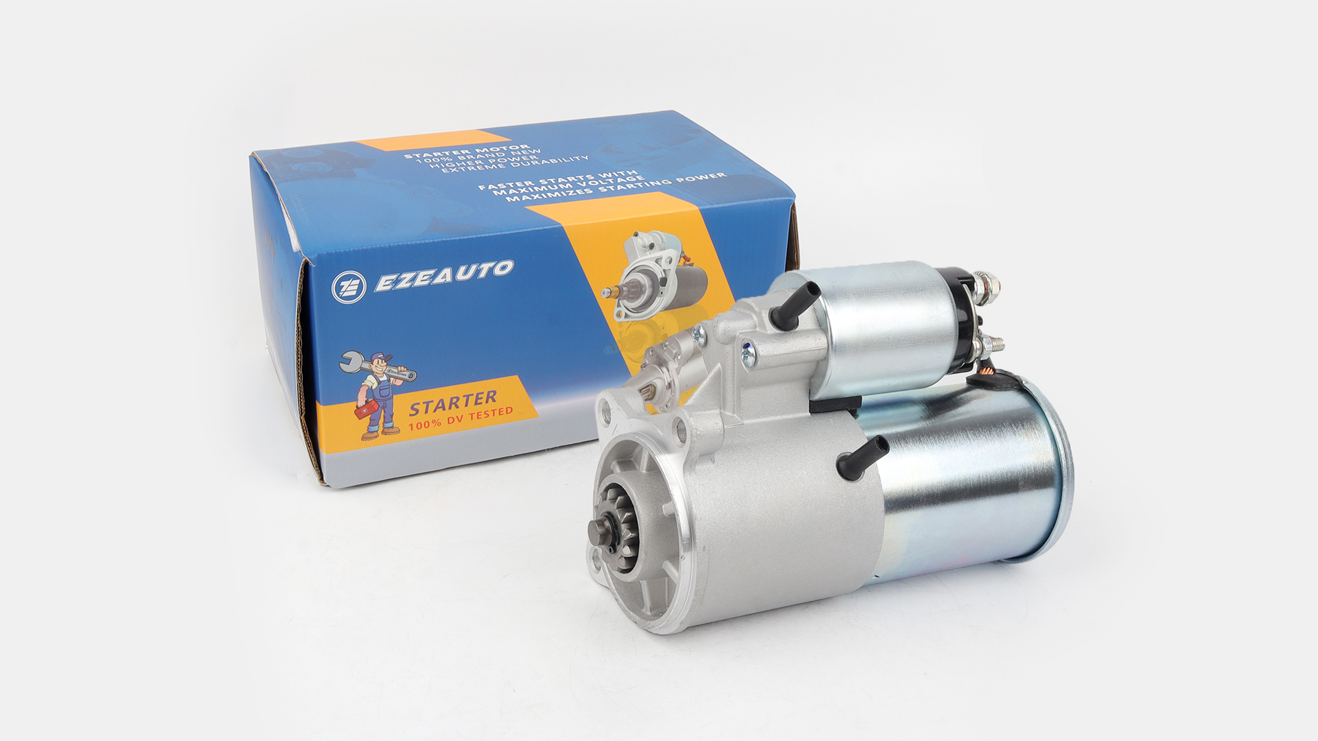 Image of Ezexpreze 6646N Ford New Starter Replacement for 00-05 Excursion, 99-13 Expedition F-150 F-250 F-350 F-450 F-550 Super-Duty Lincoln Navigator, 05-10 Mustang, 99-13 V8 V10 4.6 5.0 5.4 6.2 6.8L