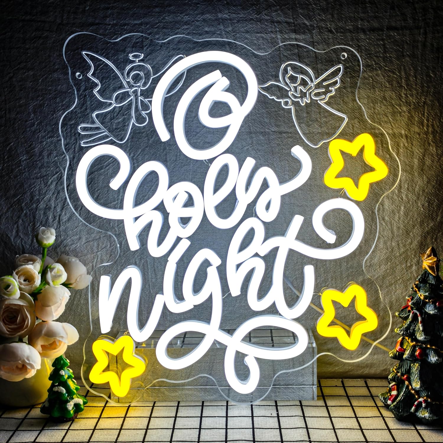 Christmas Neon Sign for Wall Decor Christmas Led Sign Dimmable Xmas Neon Light Sign for Home Party Decor Xmas Gift