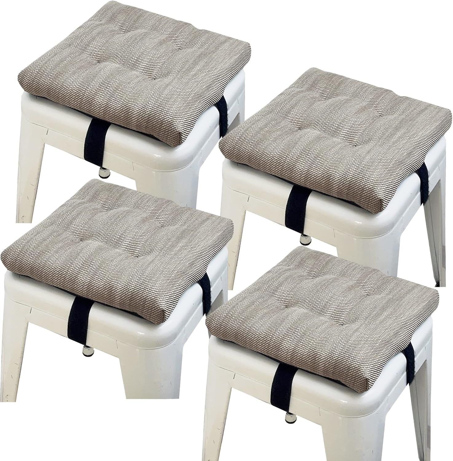 HFCNMY Bar Stool Cushions Square, 4 Pack Thick Square Seat