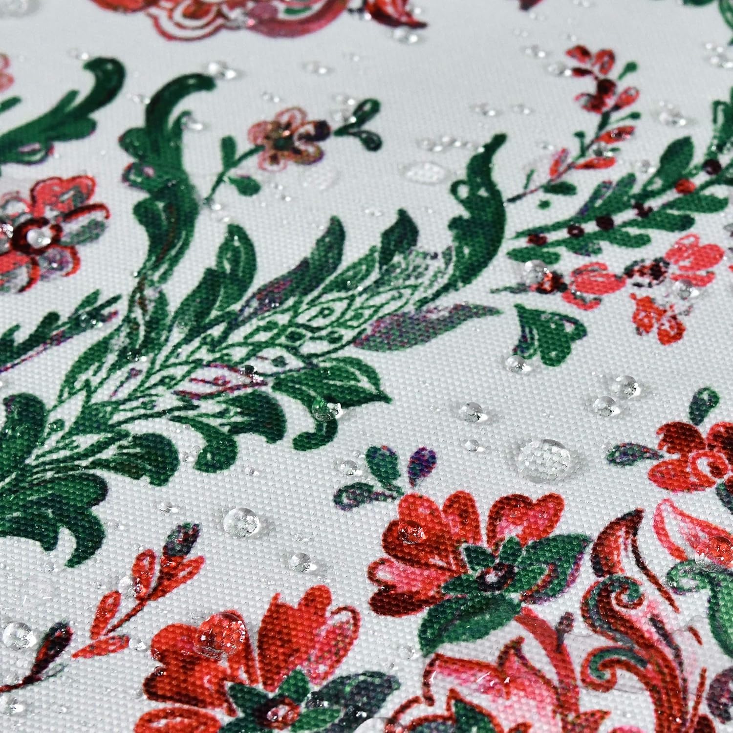 Bеѕt Cуbеr Mоndау 🔥 KEQIAOSUOCAI Red and Green Floral Table Cloth for Christmas-Waterproof Wrinkle Resistant Heavy Weight Textured Tablecloth for Kitchen Dinning Tabletop Outdoor Picnic,Rectangle,60 x 84 Inch