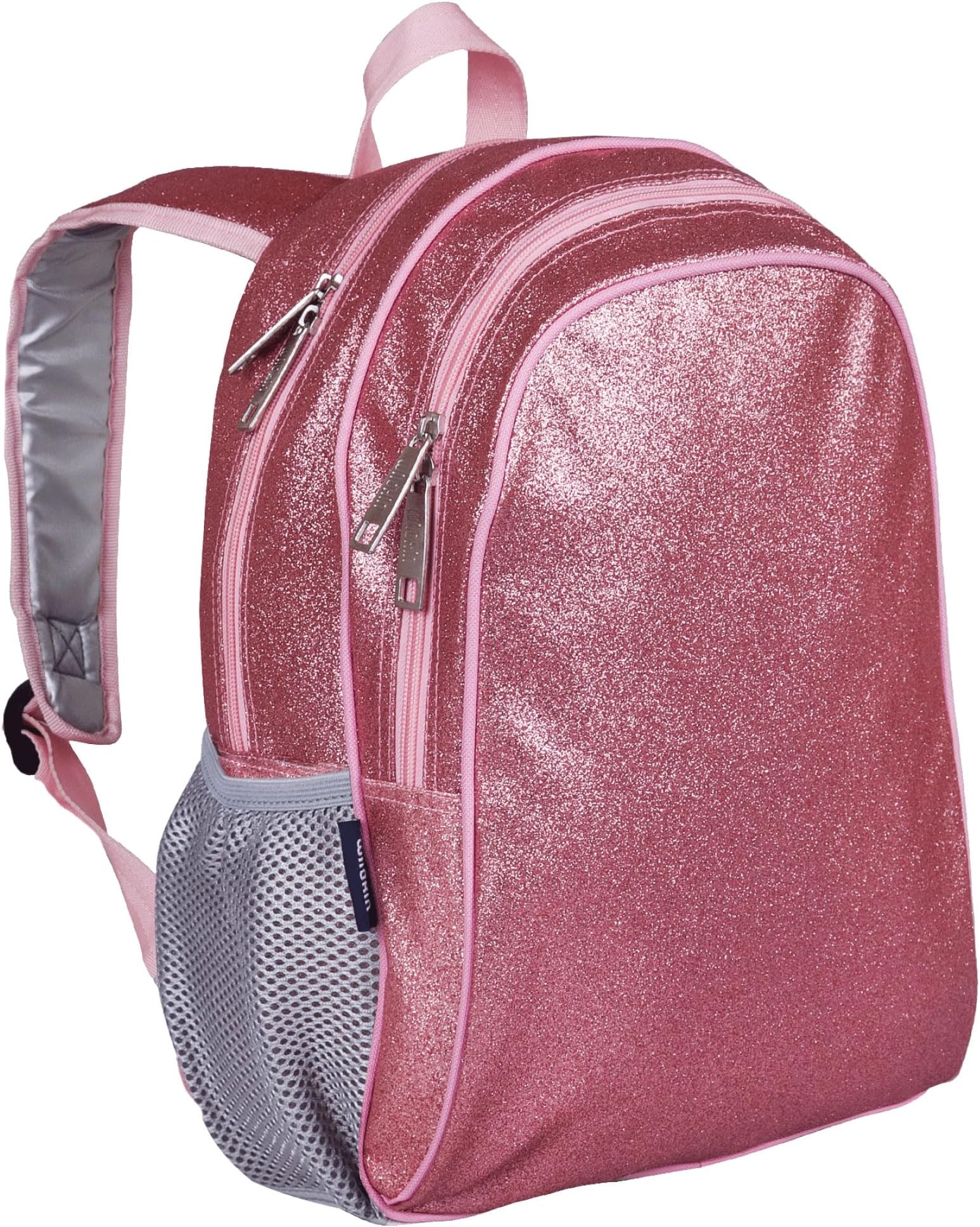 Kids 15-inch Elementary School Backpack – Durable Padded Bag with Adjustable Straps for School, Travel & Everyday Use, Multiple Pockets, Boys & Girls Ages 5–10 – Pink Glitter