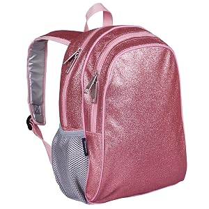 Wildkin 15-inch Kids Backpack Durable Padded Adjustable for School Travel - Pink Glitter