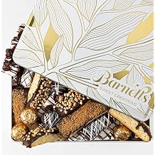 Barnetts Cookie Basket with Biscotti Cookies &amp; Chocolate Truffles Gifts, Food Gourmet Chocolate Candy Ideas for Mother, Mom, Grandmother, Grandma, Wife, Woman, Sister, Him and Her