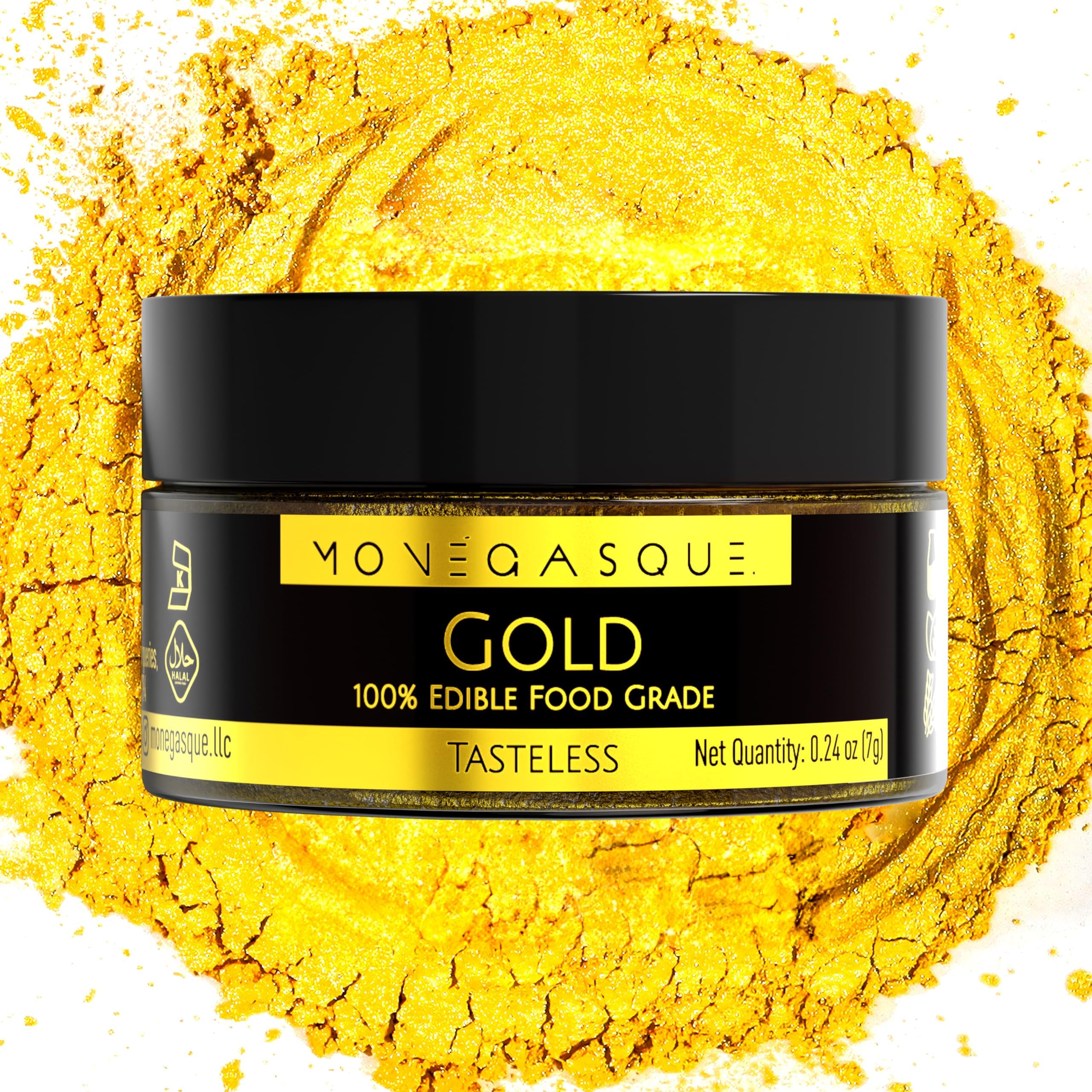 Shanlinly Orange Edible Glitter for Cakes Drinks Food